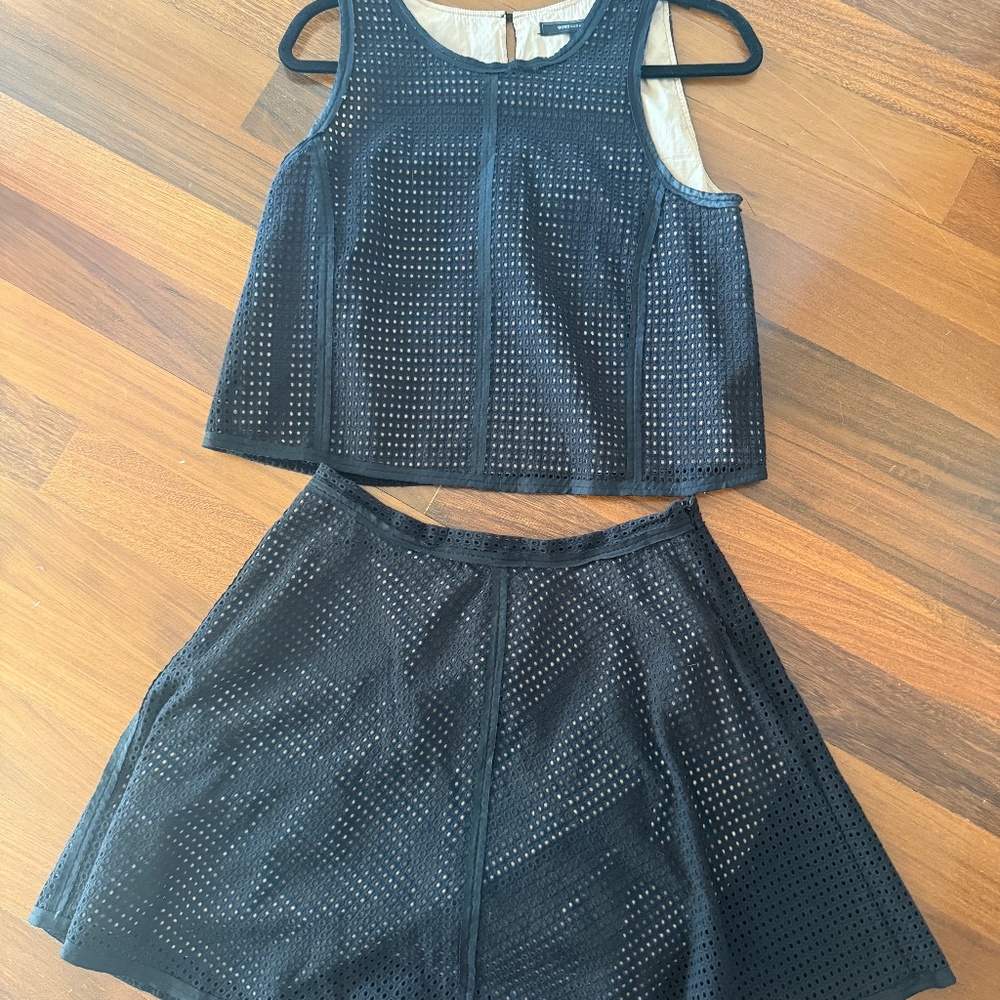 BCBG Eyelet Skirt Set